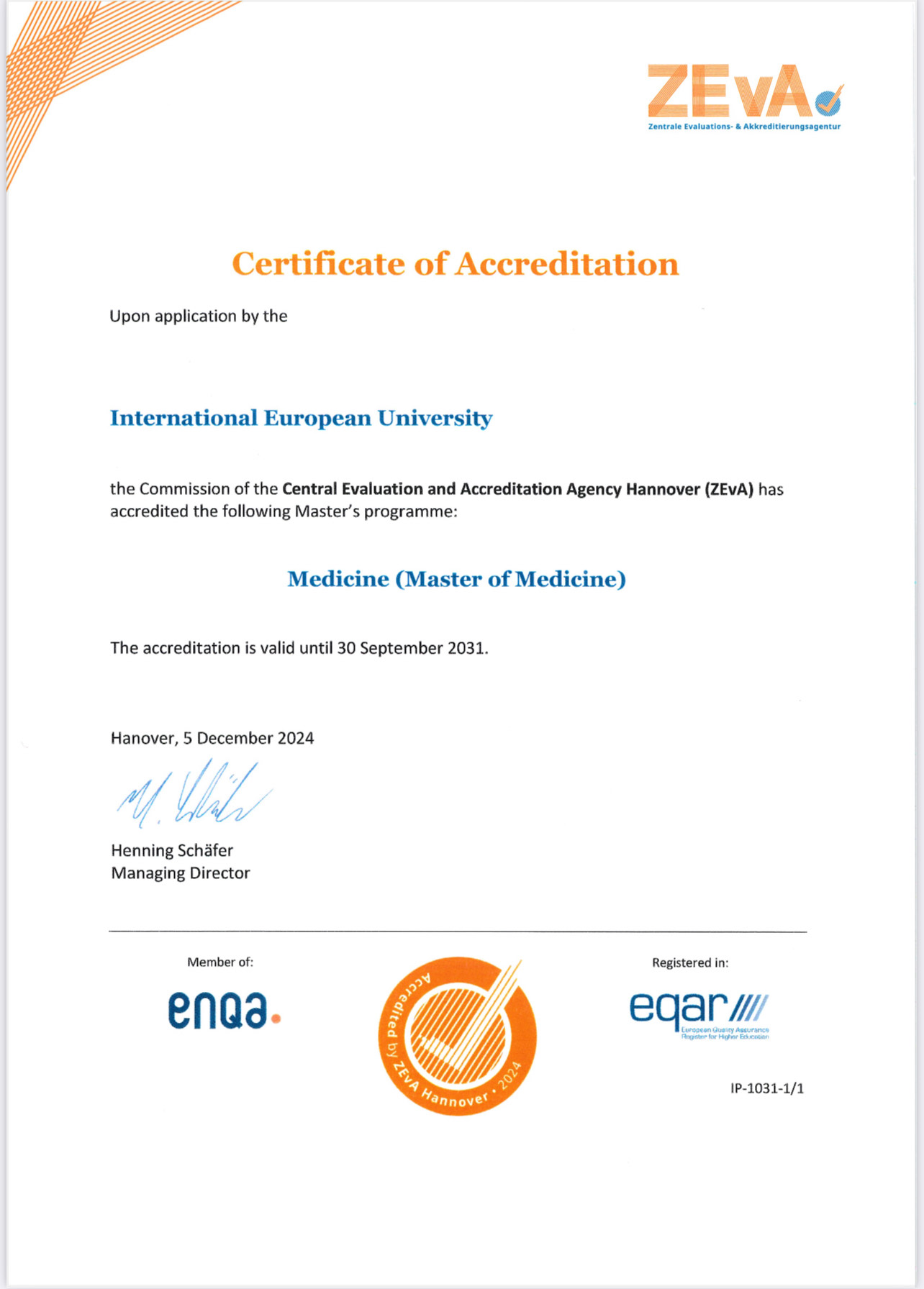 Medicine 2031 Certificate